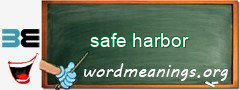 WordMeaning blackboard for safe harbor